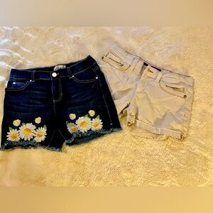 Girls Jordache Shorts Bundle Size 12 Lot Of 2 Denim And Khaki